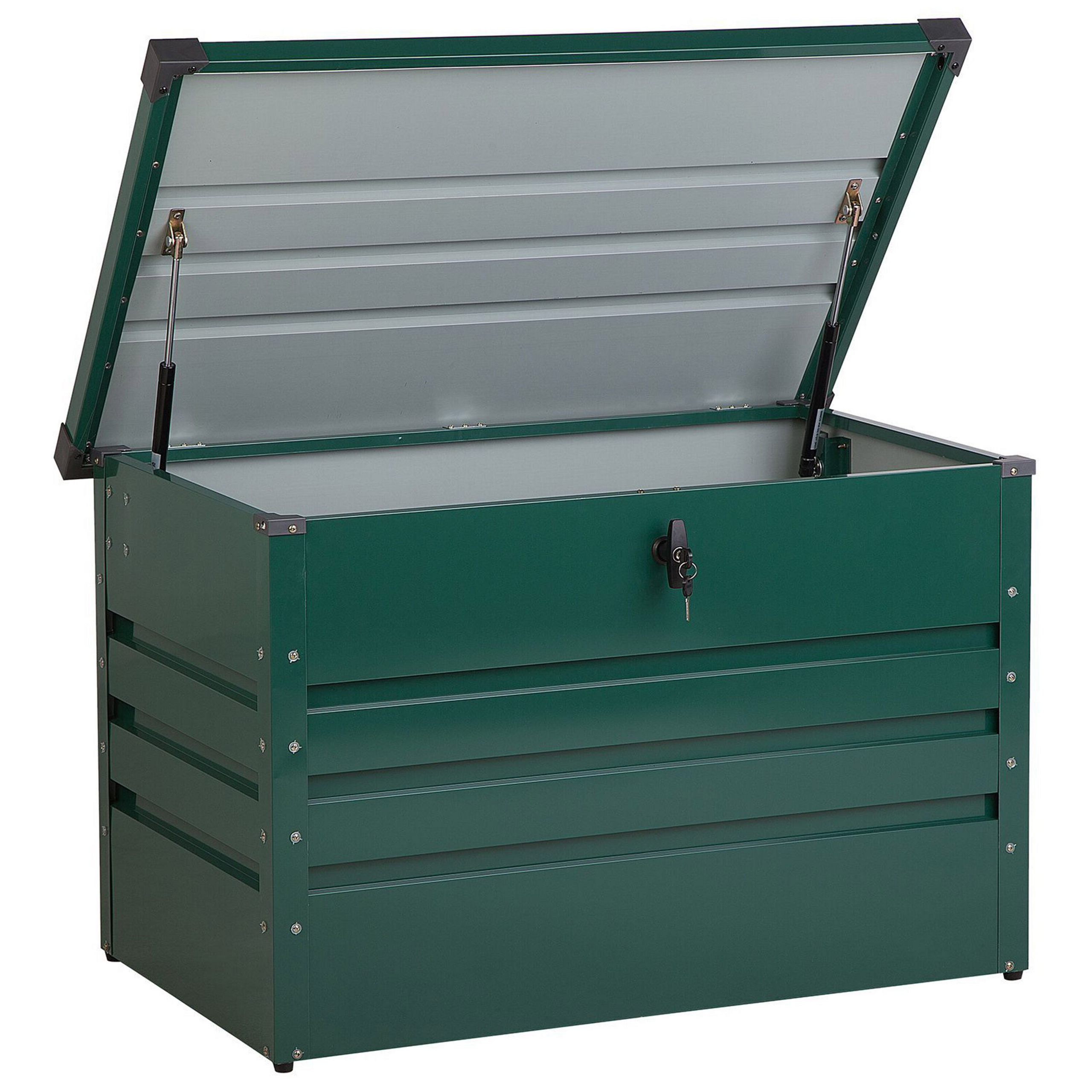 Förvaringslåda CEBROSA 100 cm 62 cm Metall Mörkgrön