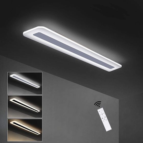 NETTLIFE dimbar LED-taklampa med fjärrkontroll 60 cm 23 W kontor hall modern vardagsrum vit sovrum kök arbetsrum