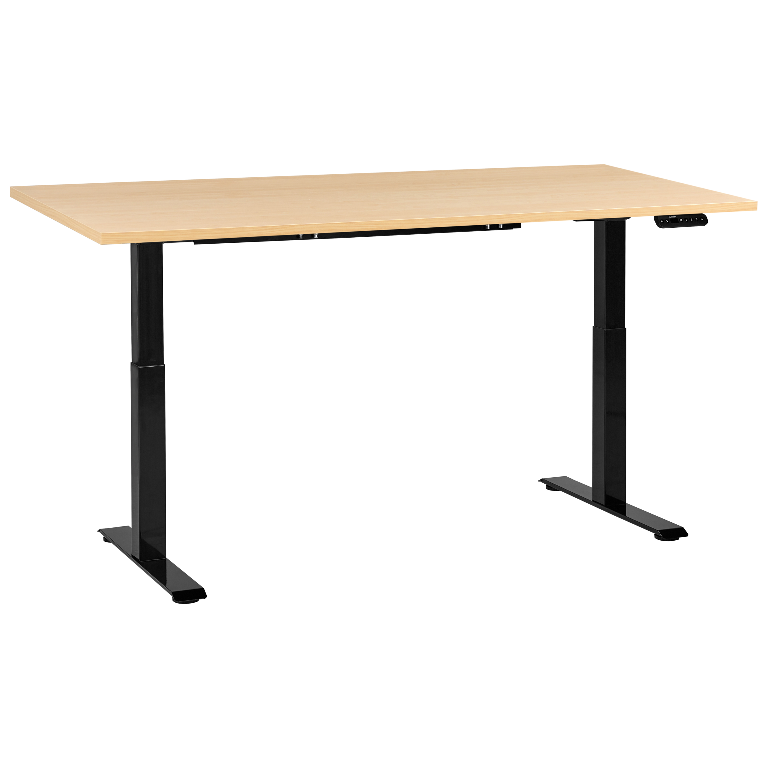 Elektriskt höj- och sänkbart skrivbord DESTINES 180 cm 72 cm Svart/ Ljusbrun