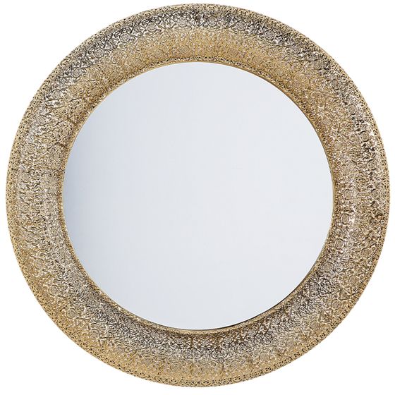 Väggspegel CHANNAY 80 cm 80 cm Metall Guld