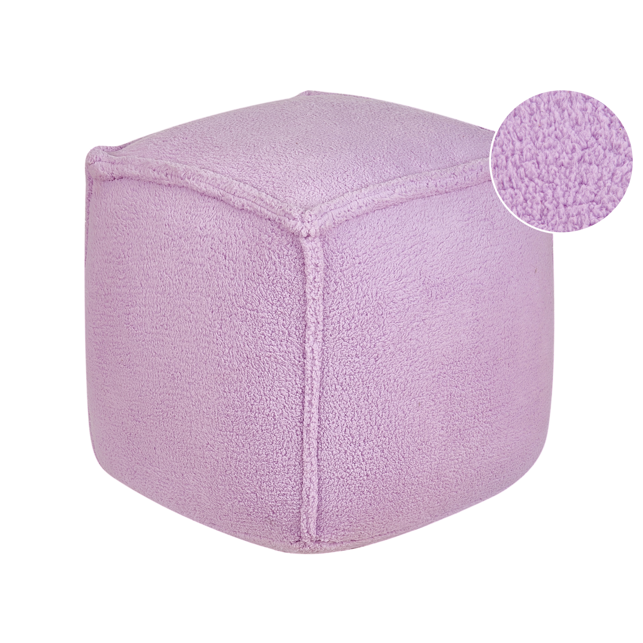 Sittpuff ALIPUR Bouclé Mörklila