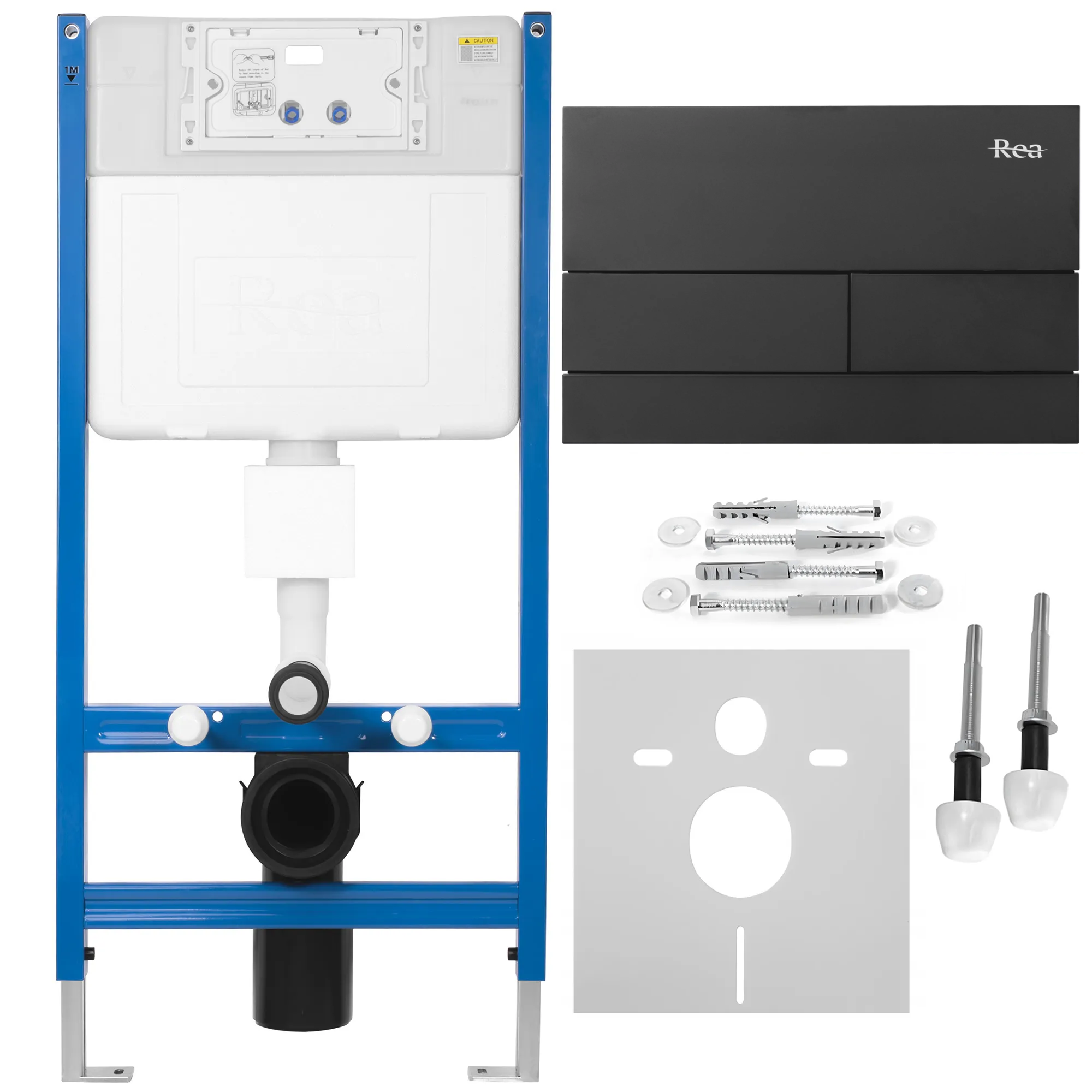 REA Inbyggnadsfixtur K011A-Q Svart, 103,5x52,5x103,5cm