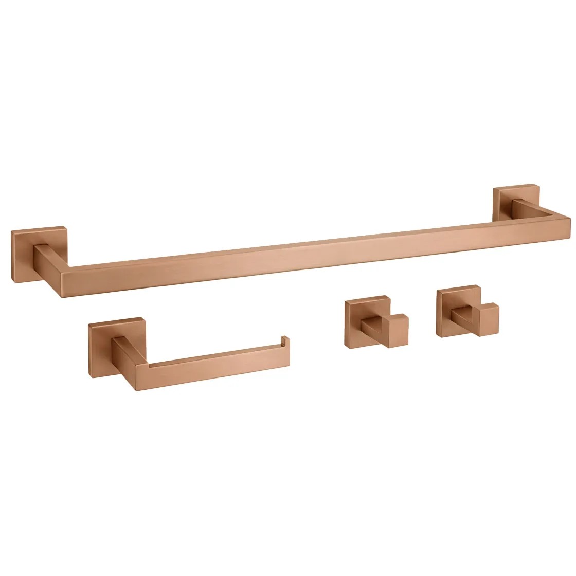 REA Set Med Badrumskrokar RIO Borstad Koppar, 57x8,5x5cm