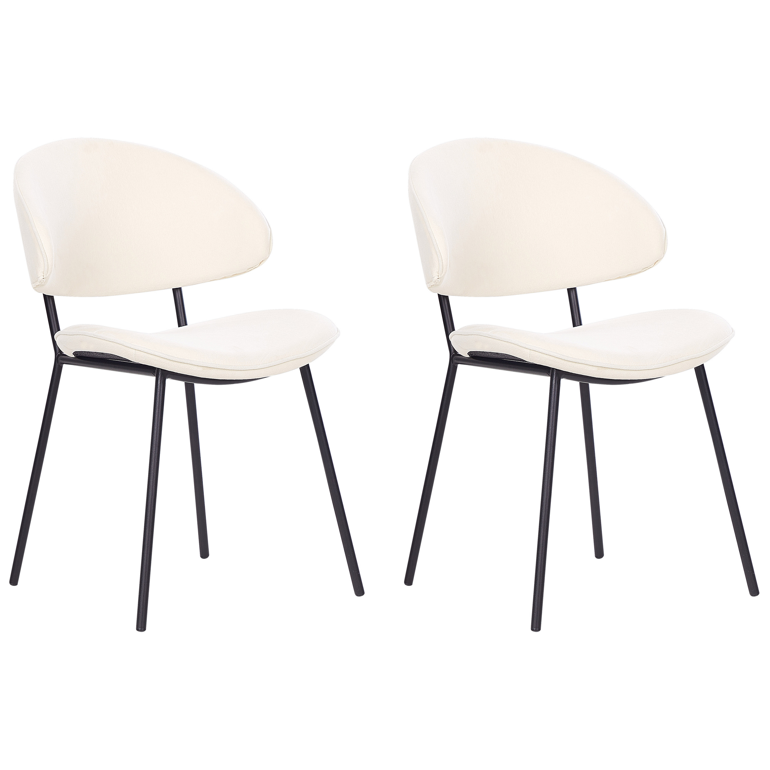 Set med 2 matstolar KIANA Ljusbeige