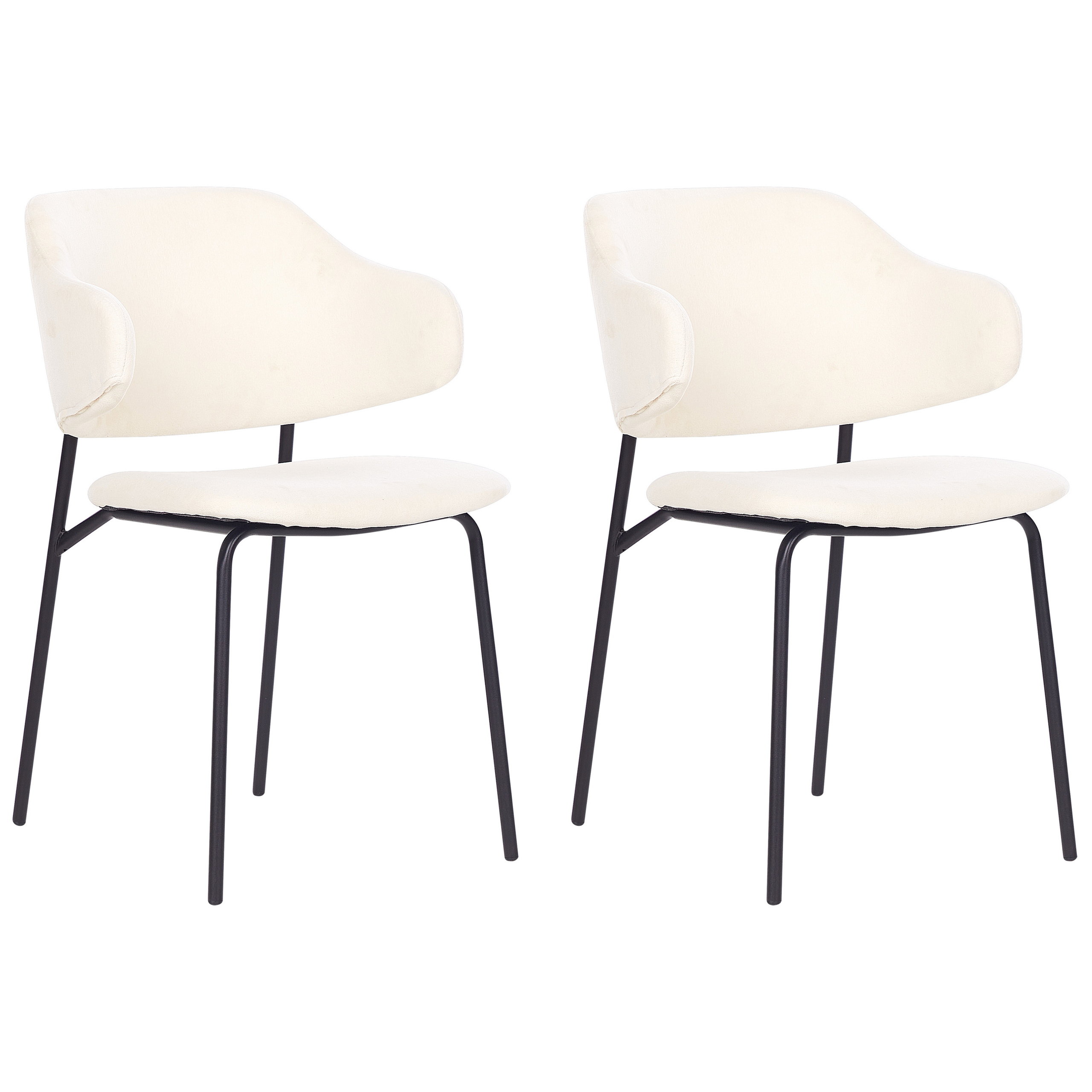 Set med 2 matstolar KENAI Ljusbeige