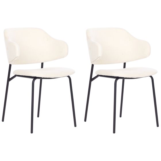 Set med 2 matstolar KENAI Ljusbeige