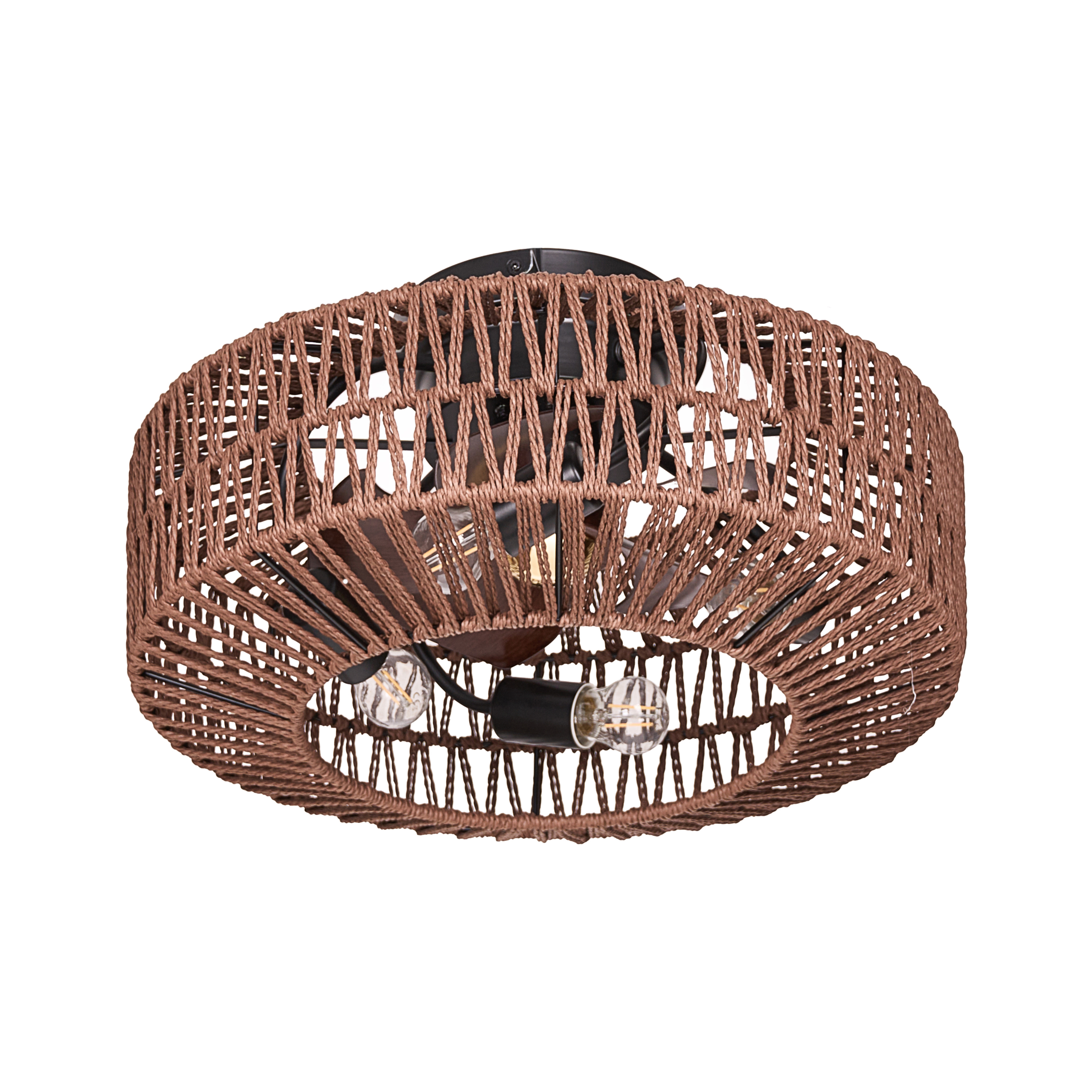 Takfläkt med lampa ESTERO med fjärrkontroll Brun