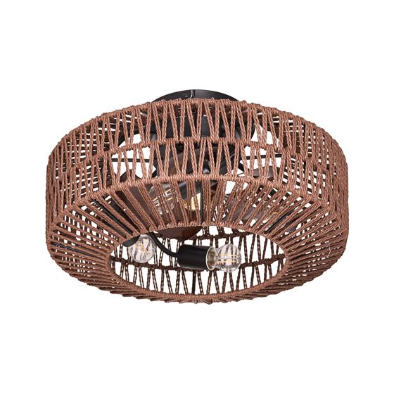 Takfläkt med lampa ESTERO med fjärrkontroll Brun