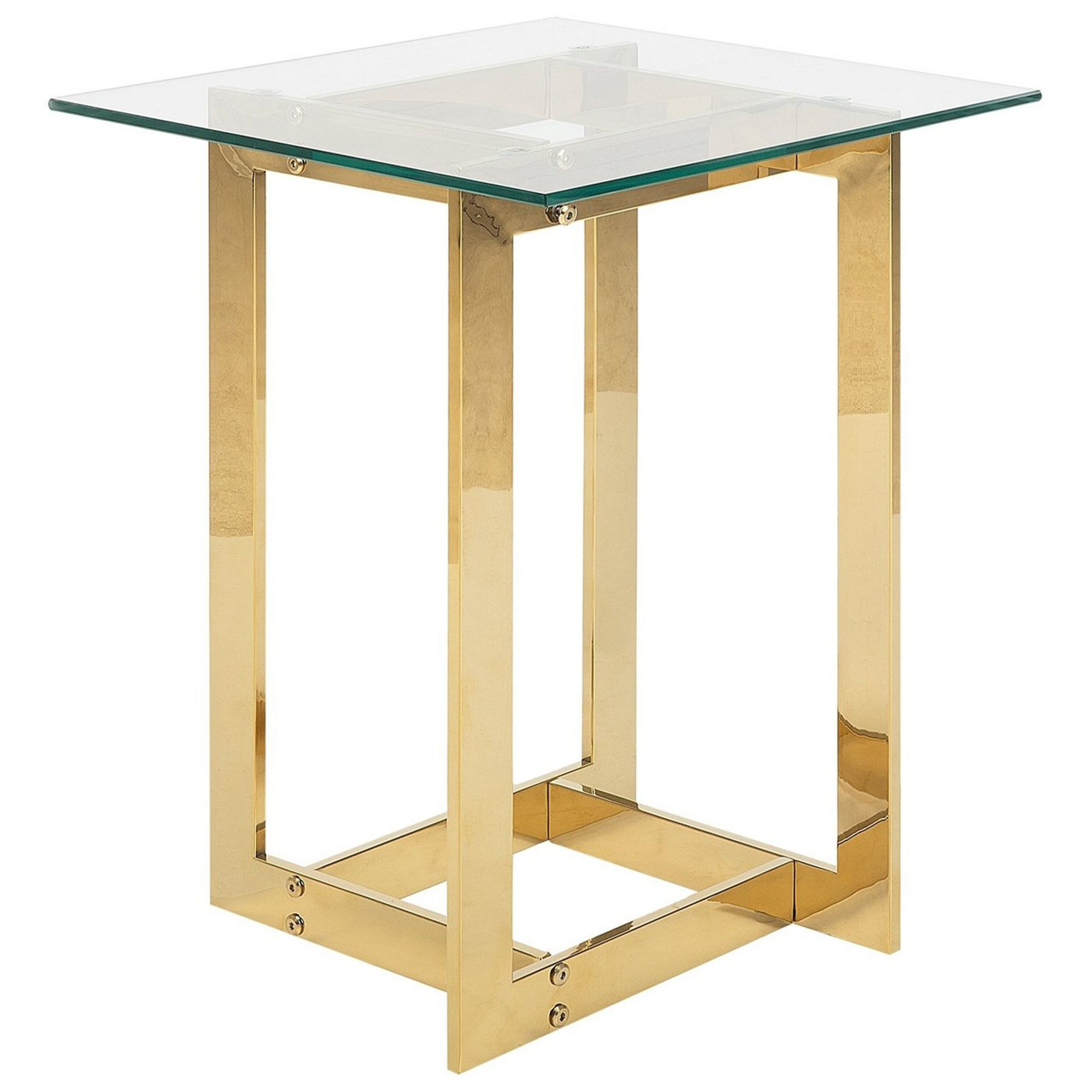 Sidobord CRYSTAL Härdat glas Guld