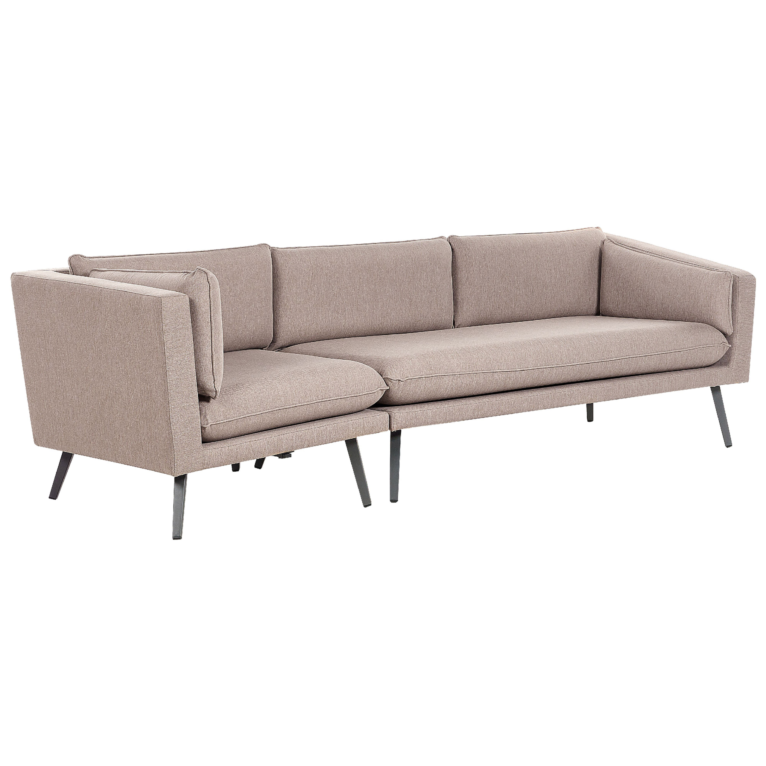 Trädgårdssoffa 3-sits LORETELLO Beige Vänstervänd