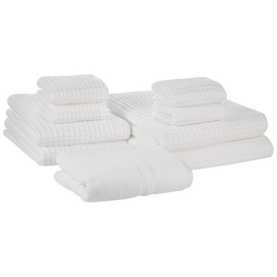 Set med 9 handdukar AREORA Bomull Vit