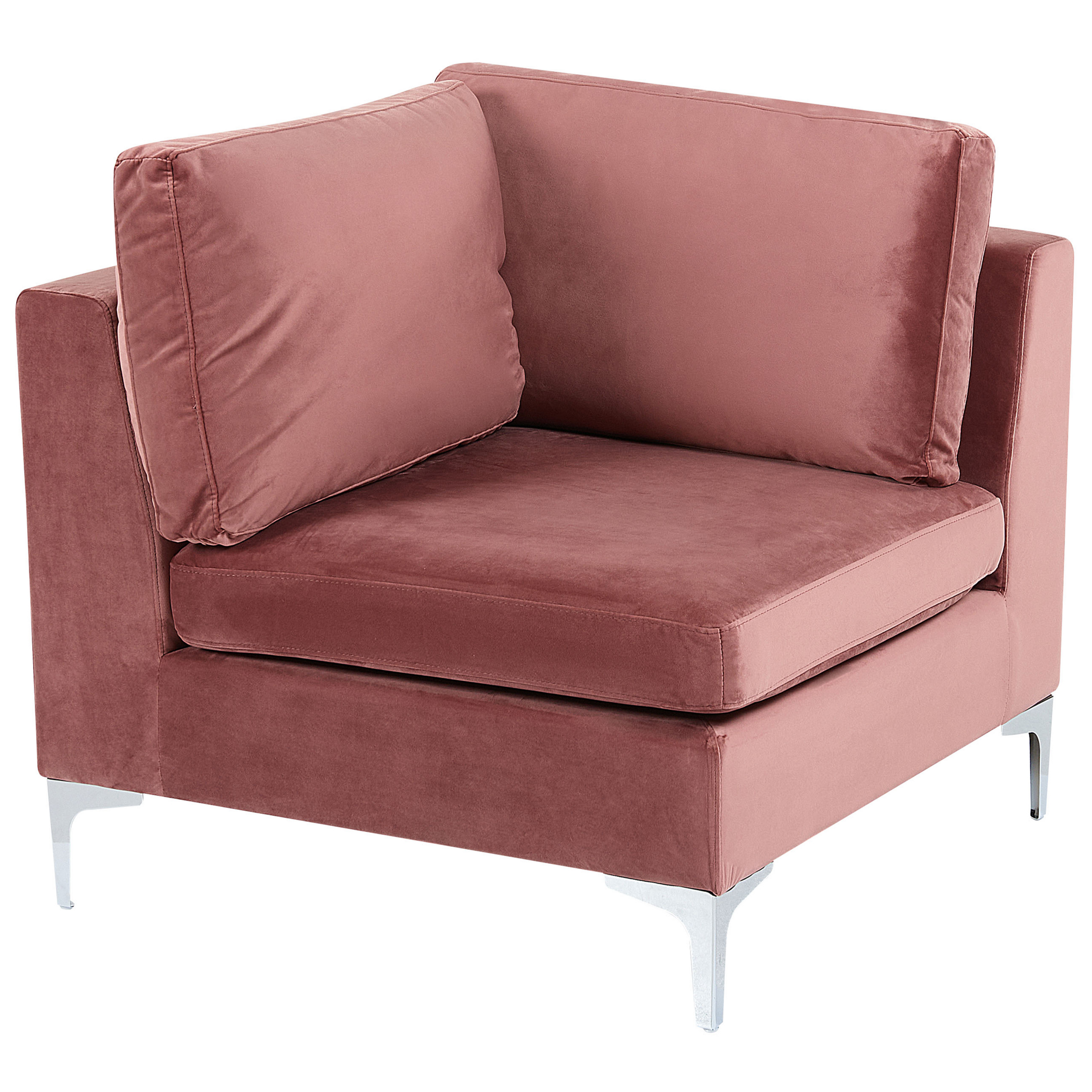 Hörnmodul EVJA Sammet Rosa