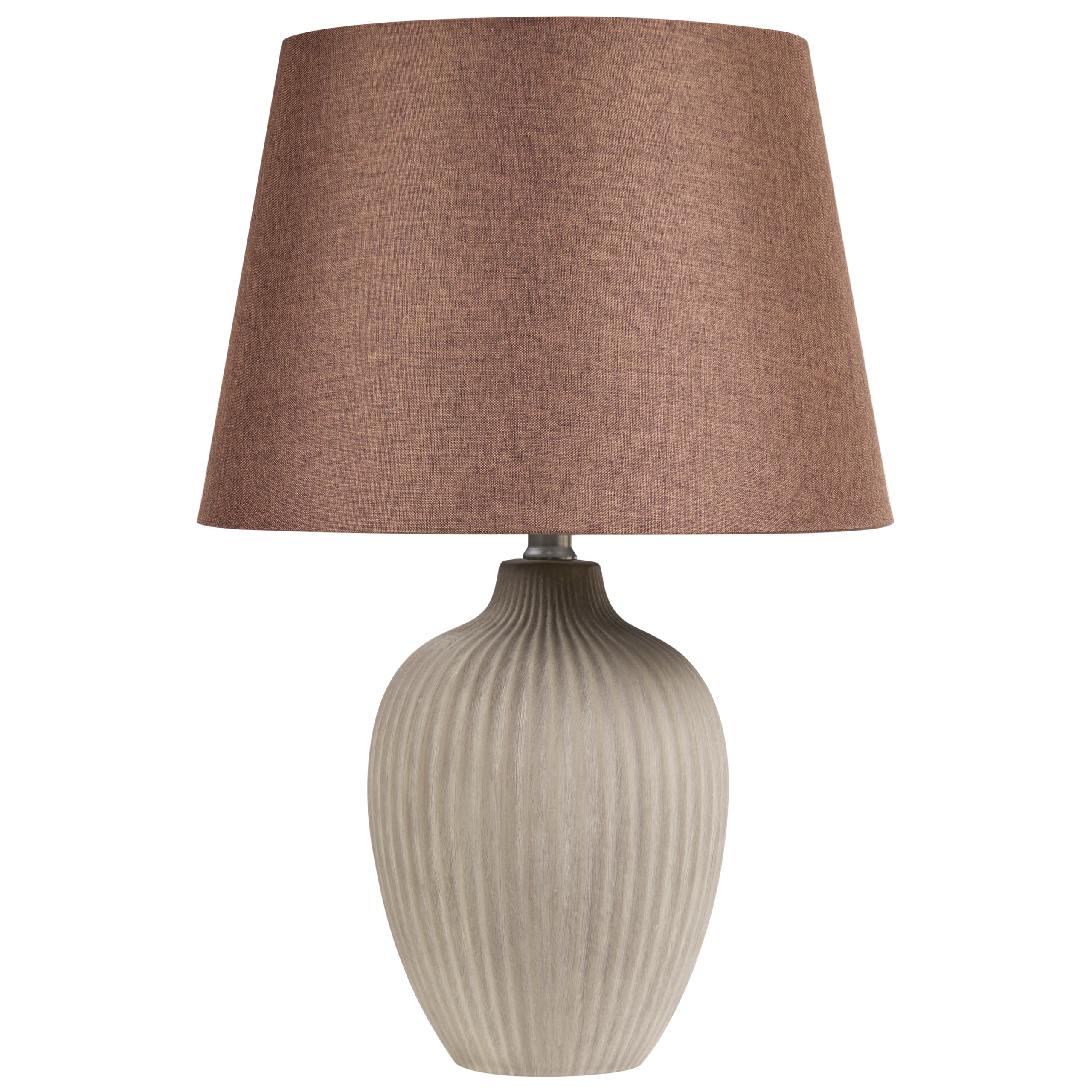 Bordslampa FERGUS Keramik Brun