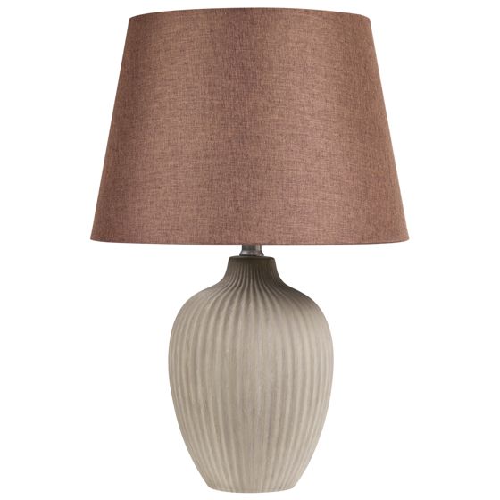 Bordslampa FERGUS Keramik Brun