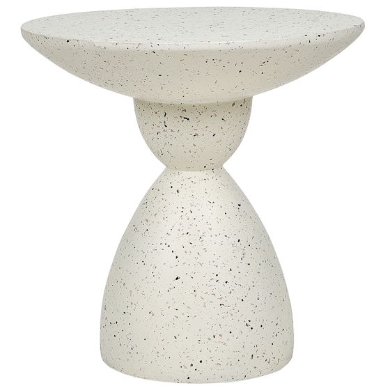 Sidobord CAFFI 50 cm 50 cm Terrazzoeffekt Off-White