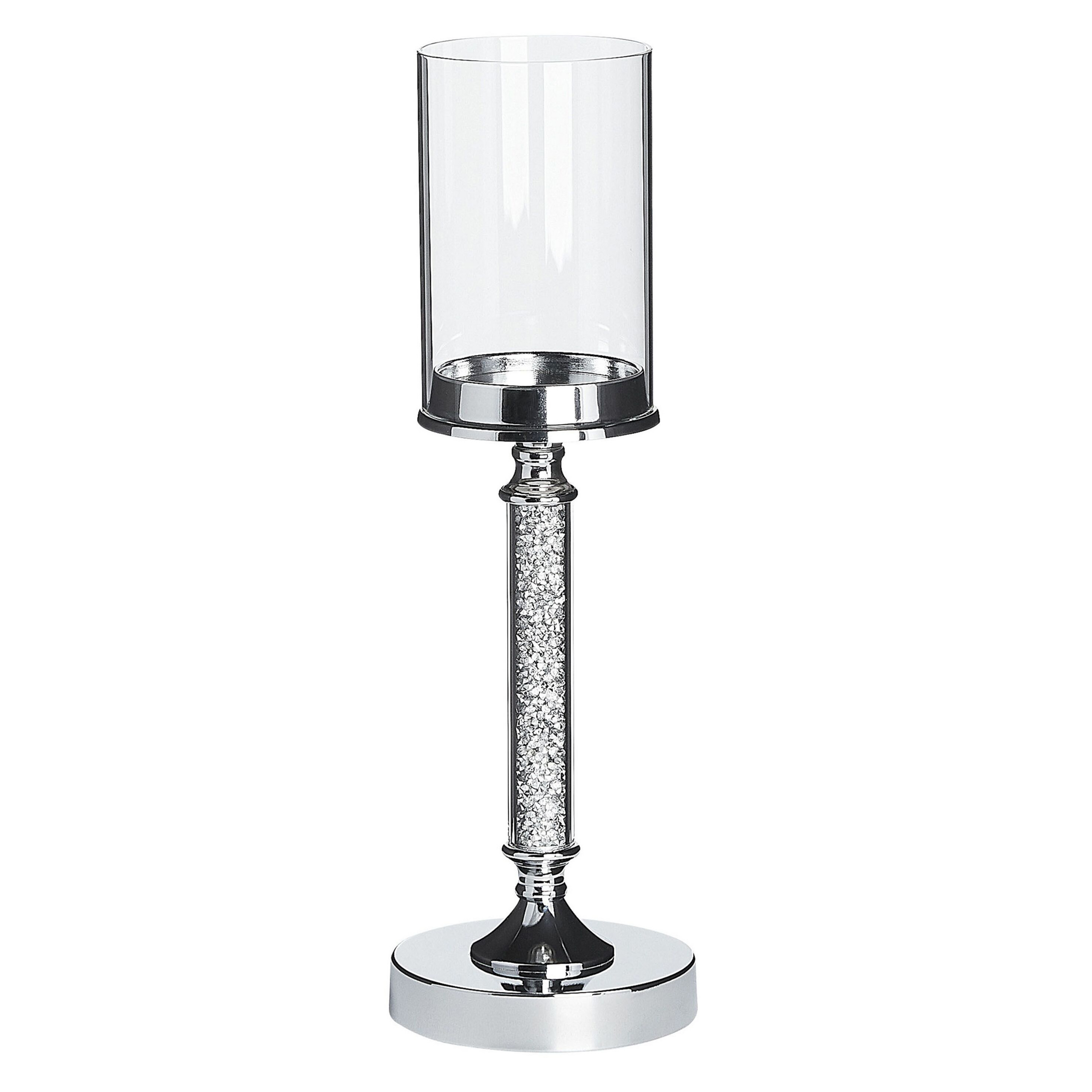 Ljusstake ABBEVILLE 41 cm Glas Silver