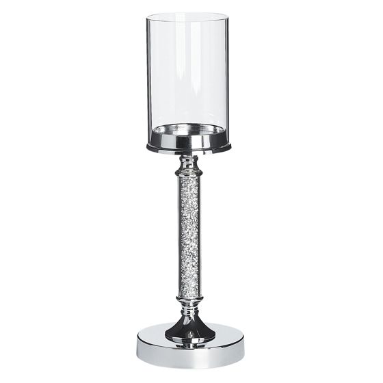 Ljusstake ABBEVILLE 41 cm Glas Silver