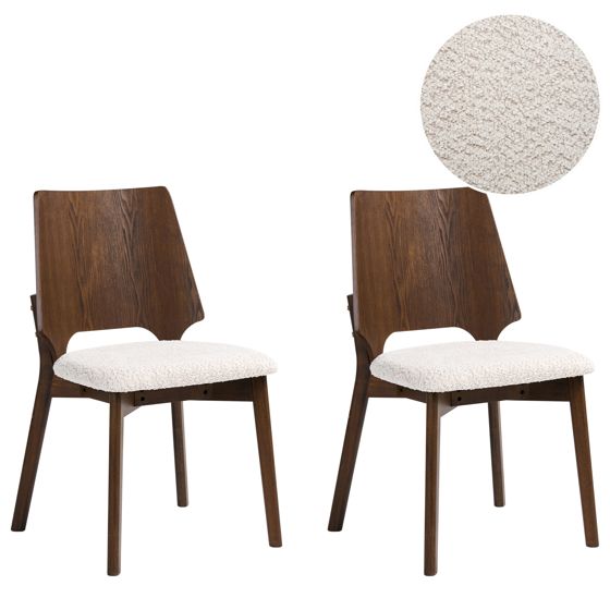 Set med 2 matstolar ABEE Brun/ Ljusbeige