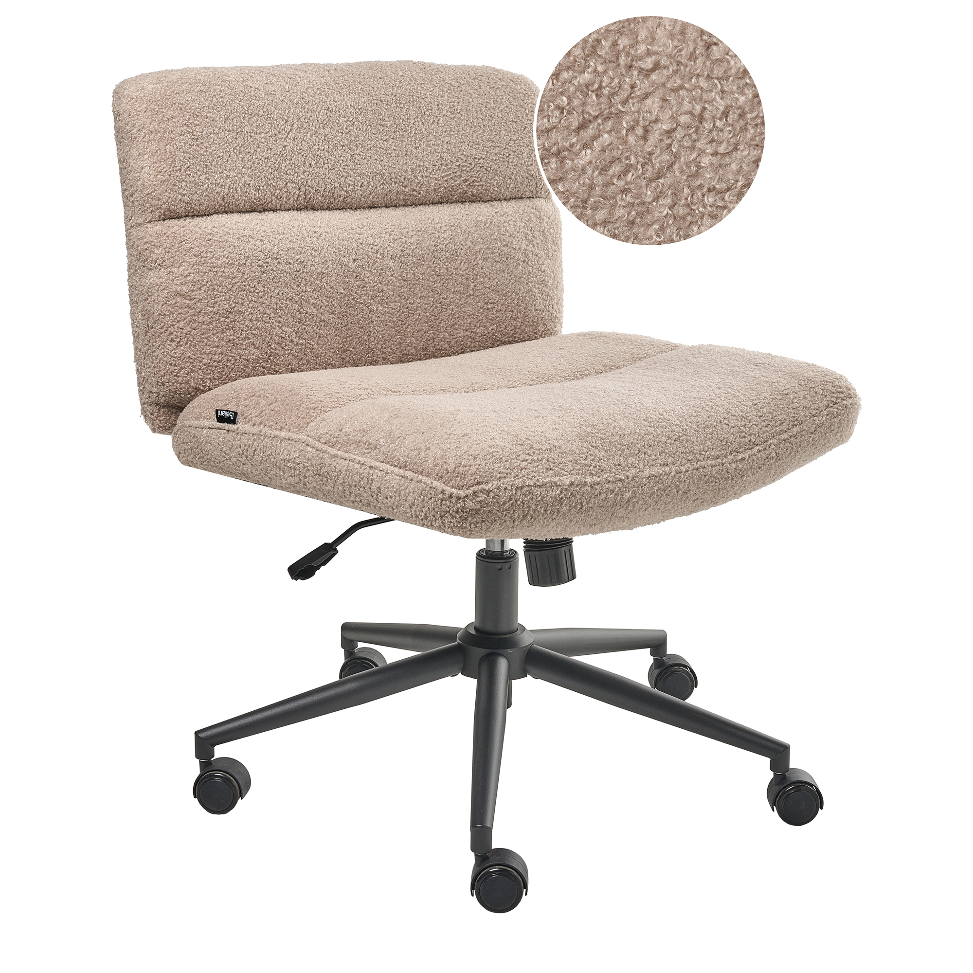 Skrivbordsstol CATLIN Bouclé Beige