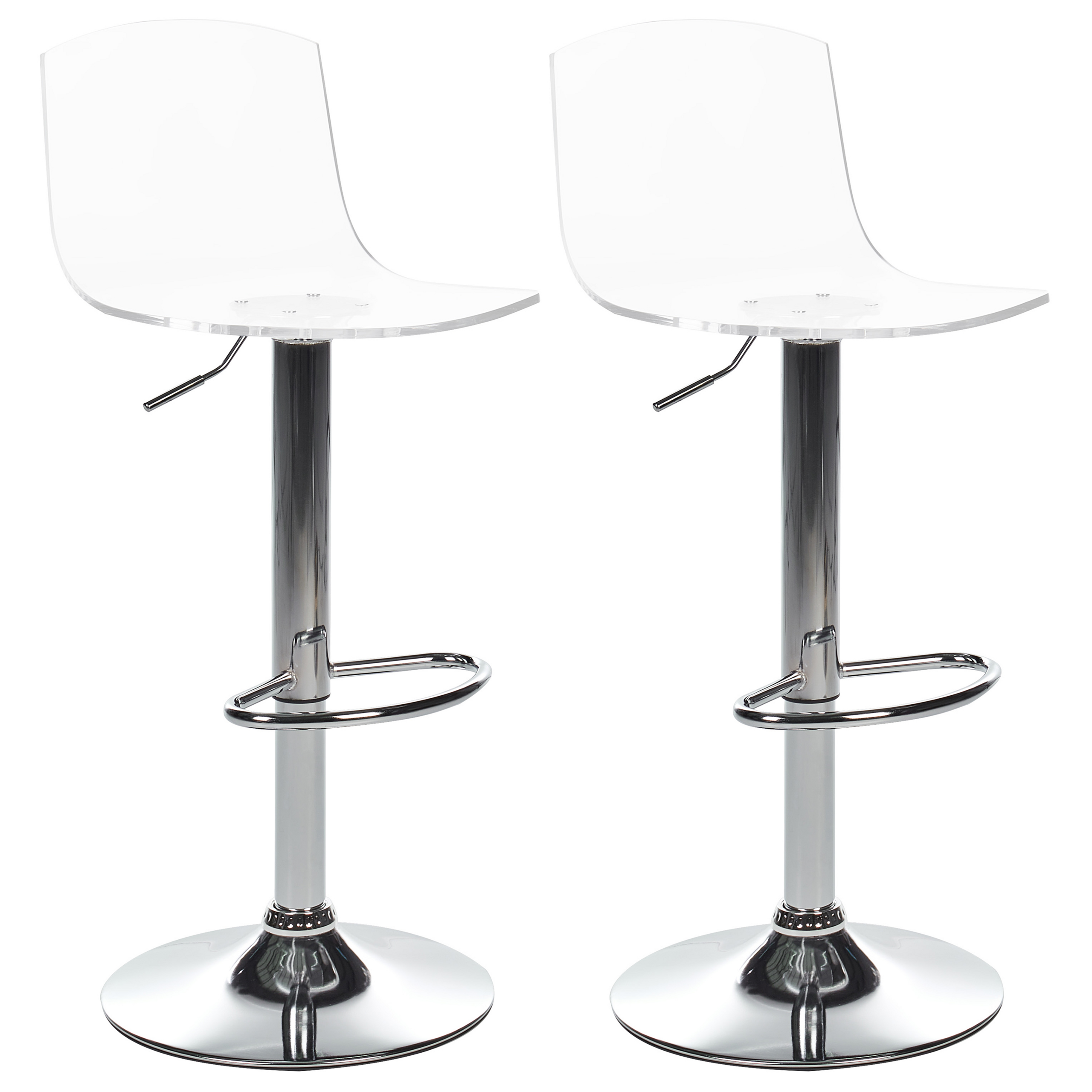 Set med 2 barstolar IMOLA Vridbar Transparent