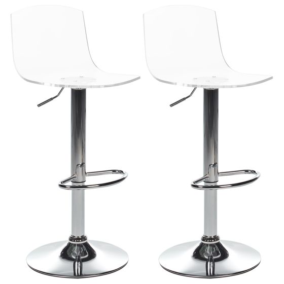 Set med 2 barstolar IMOLA Vridbar Transparent