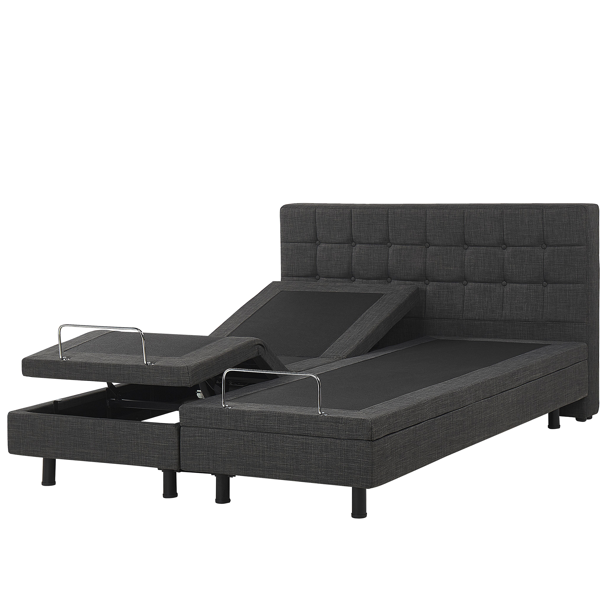Justerbar säng DUKE 160 x 200 cm Mörkgrå
