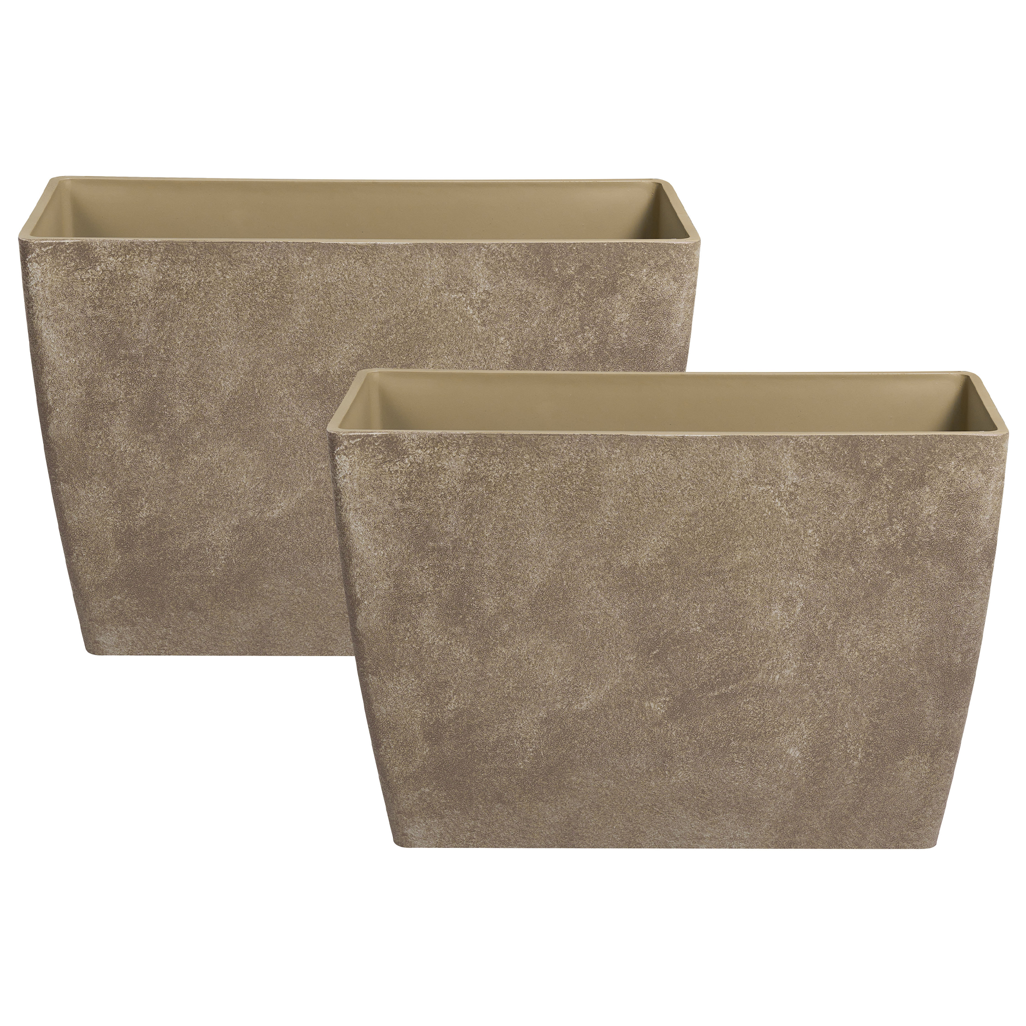 Set med 2 växtkrukor SILENEV 59 cm Brun