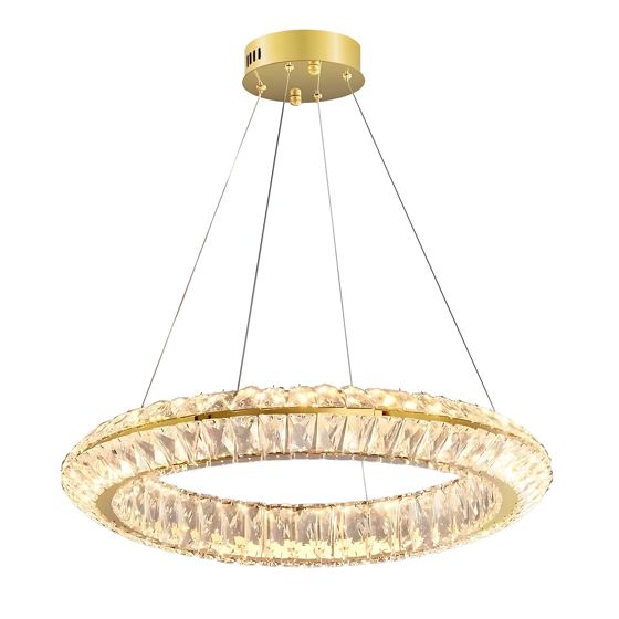 TOOLIGHT hängande taklampa APP1768-CP 60cm LED Guld 60x60x95cm