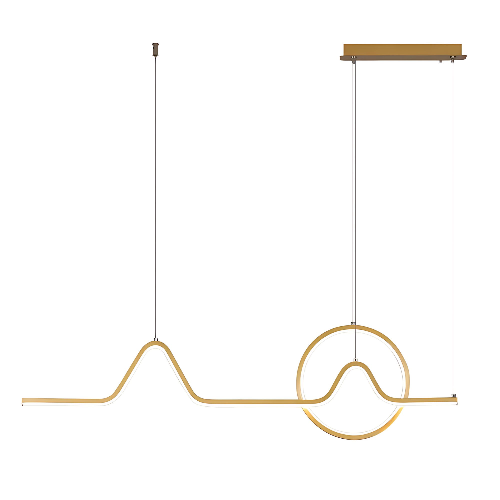 TOOLIGHT hängande taklampa HJ022-CP  120cm LED Guld 120x10x31cm