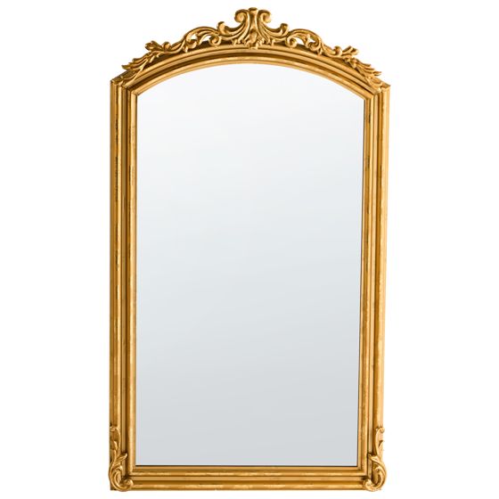 Väggspegel GORGES 55 cm 96 cm Metall Guld