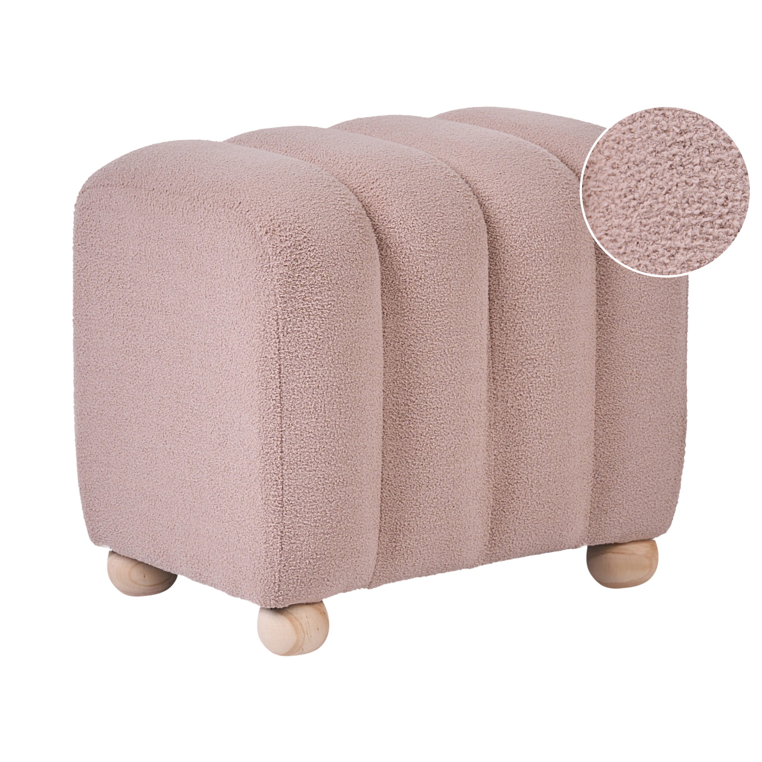 Sittpuff IDYLLWILD Bouclé Beige