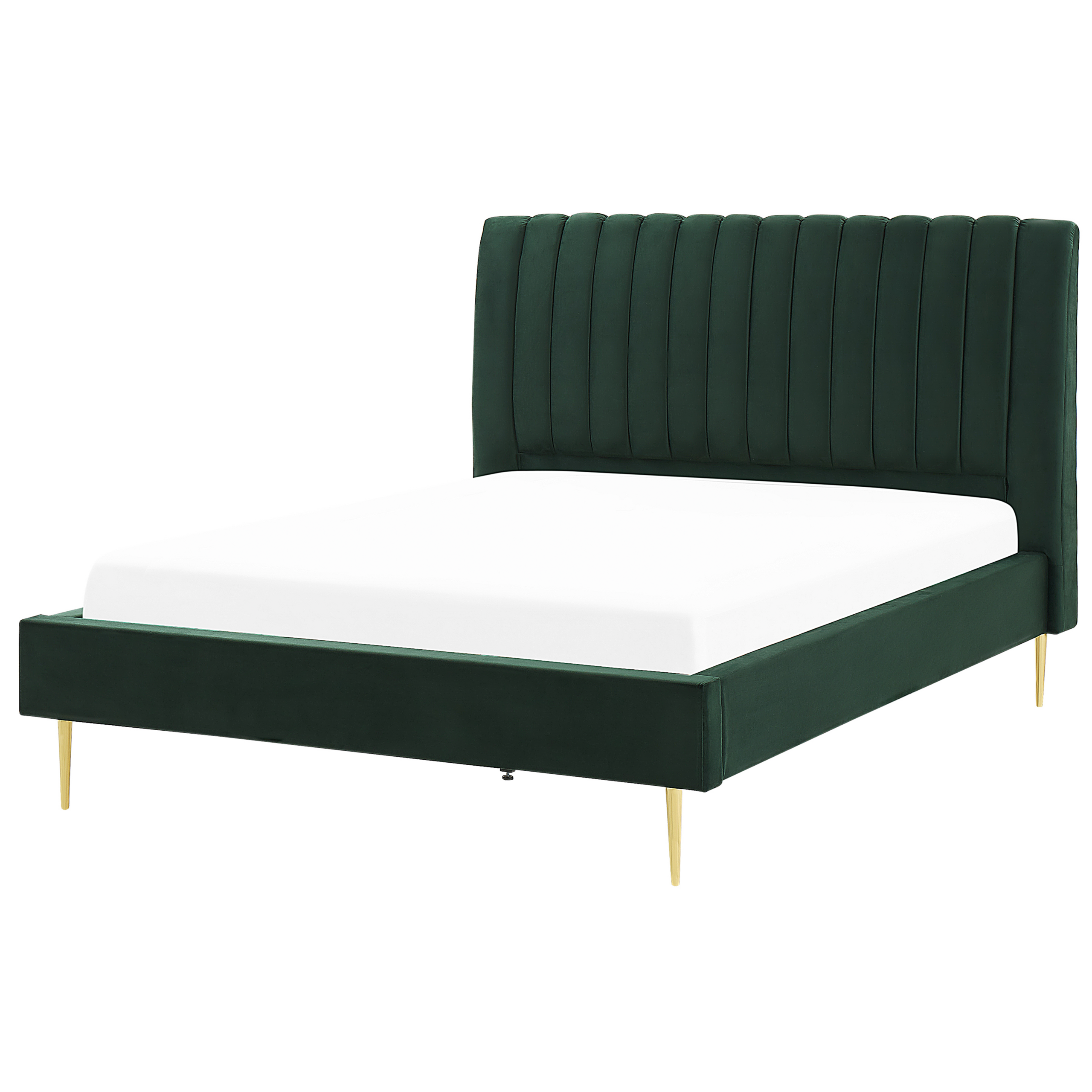 Säng med lamellram Sammet MARVILLE 140 x 200 cm Smaragdgrön