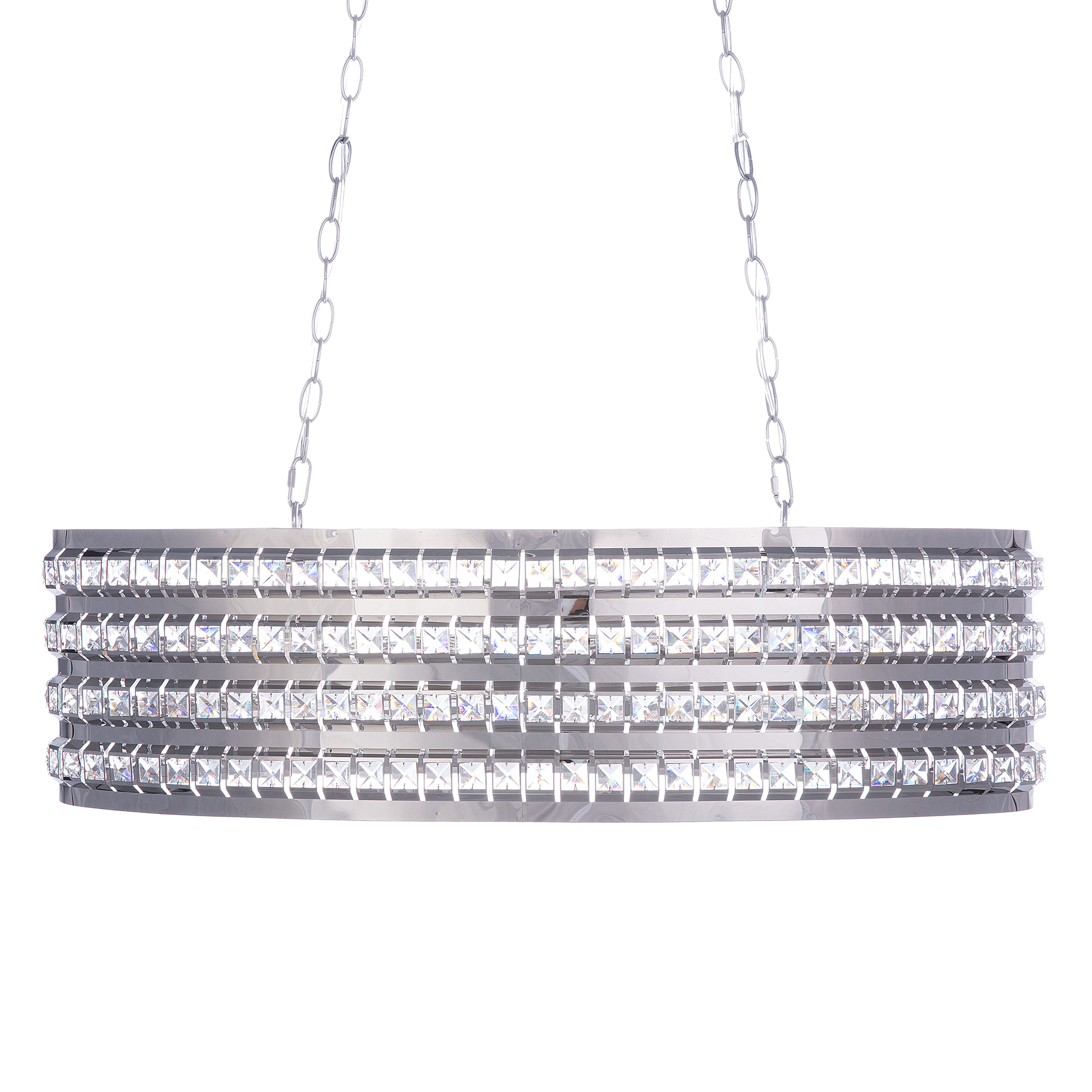 Pendellampa CAVONE Kristall Silver