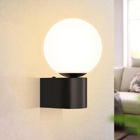 NETTLIFE Modern, vardagsrum, vägglampa, inomhusvägglampa, svart och vit, G9-sockel, max.