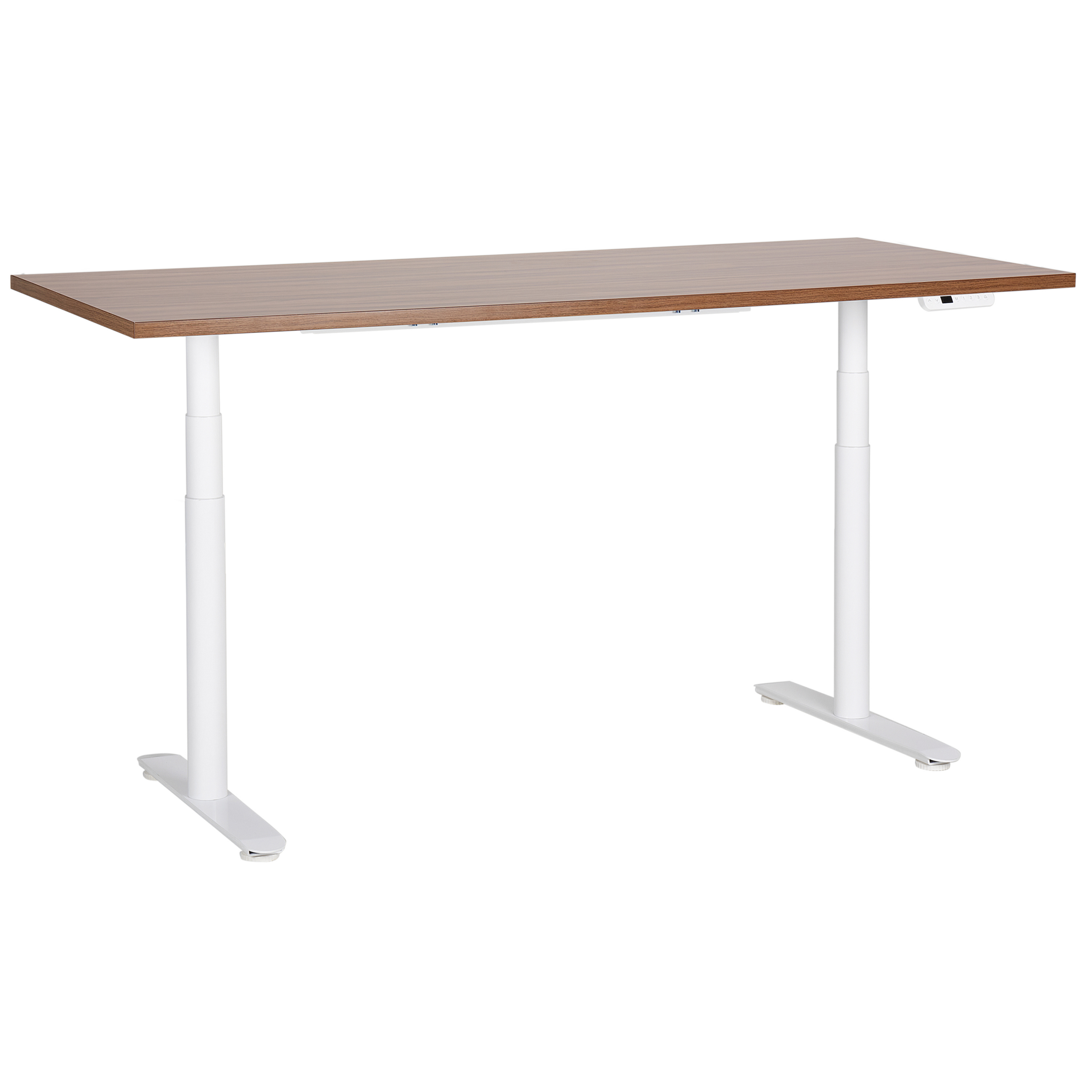 Elektriskt höj- och sänkbart skrivbord DESTINAS 180 cm 80 cm Brun/ Vit