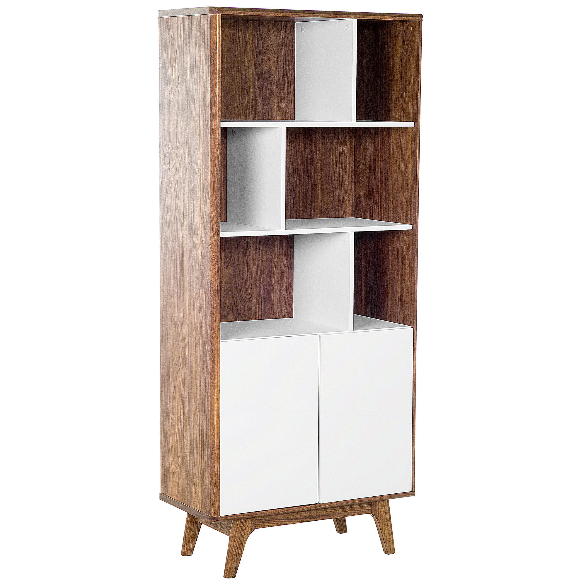Hylla COLUMBUS 182 cm Brun/ Vit