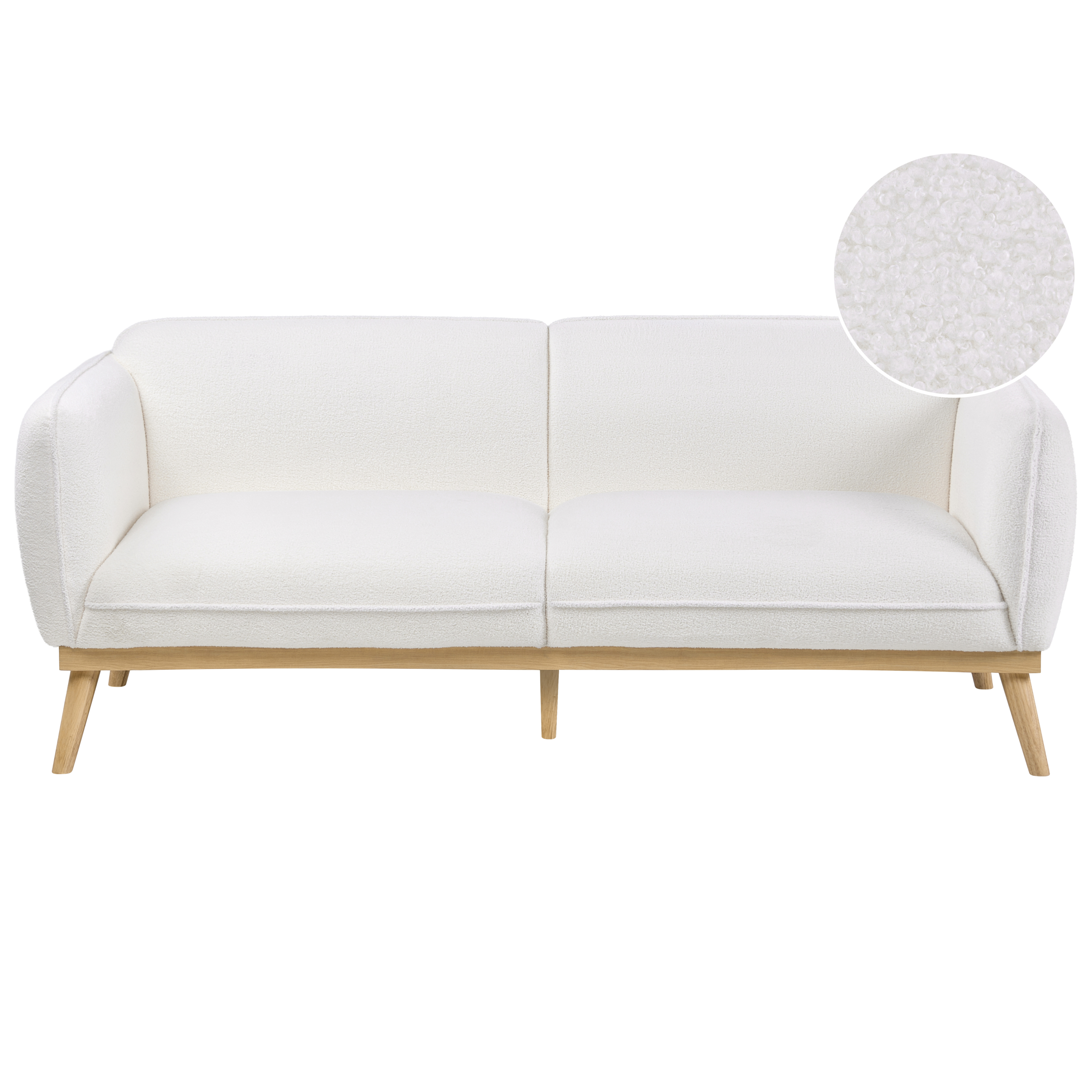 Soffa 3-sits LJUNG Bouclé Vit