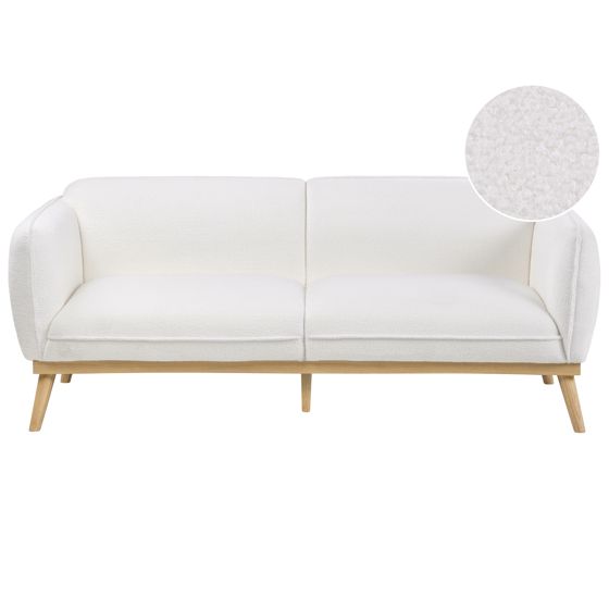 Soffa 3-sits LJUNG Bouclé Vit