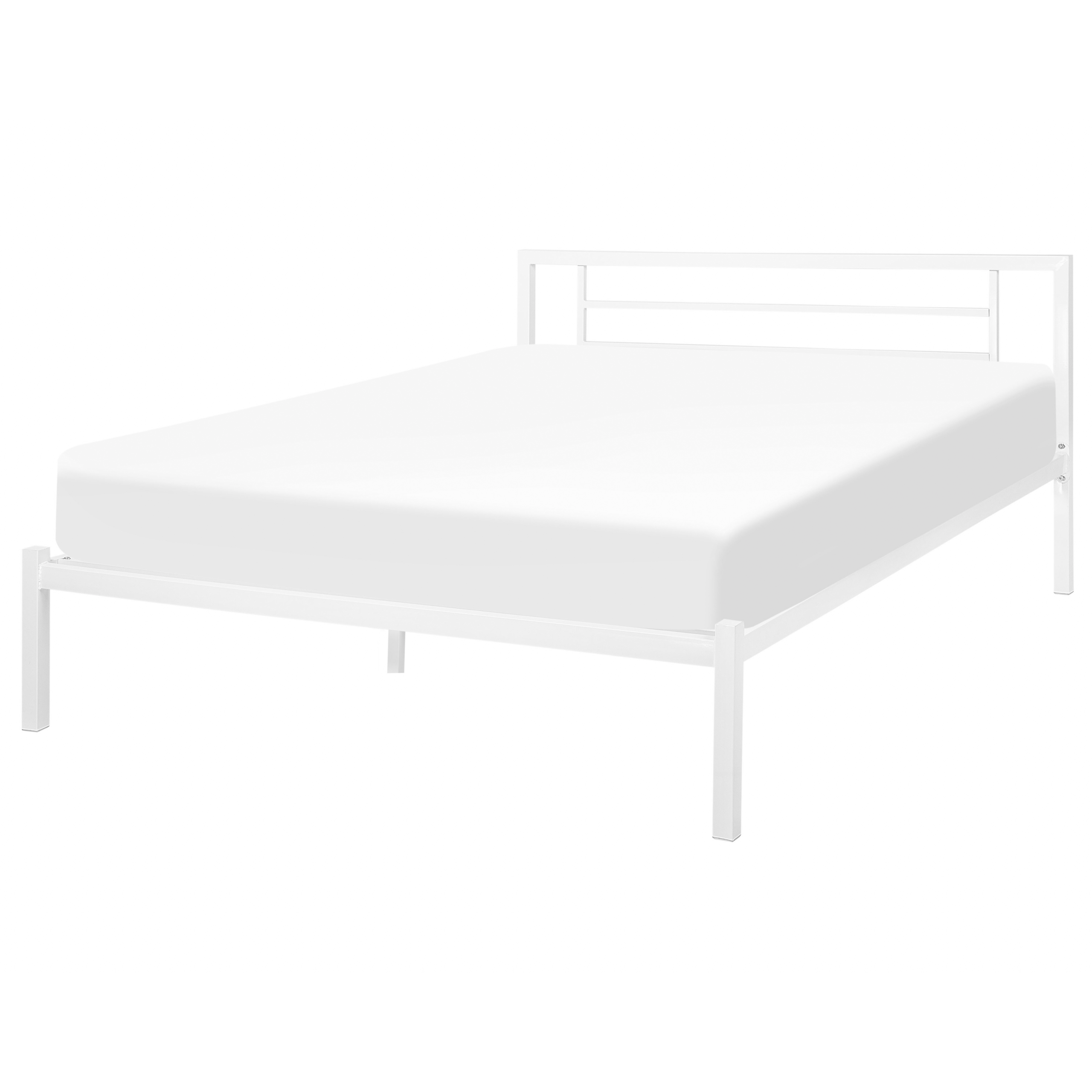 Säng med lamellram Metall CUSSET 140 x 200 cm Vit