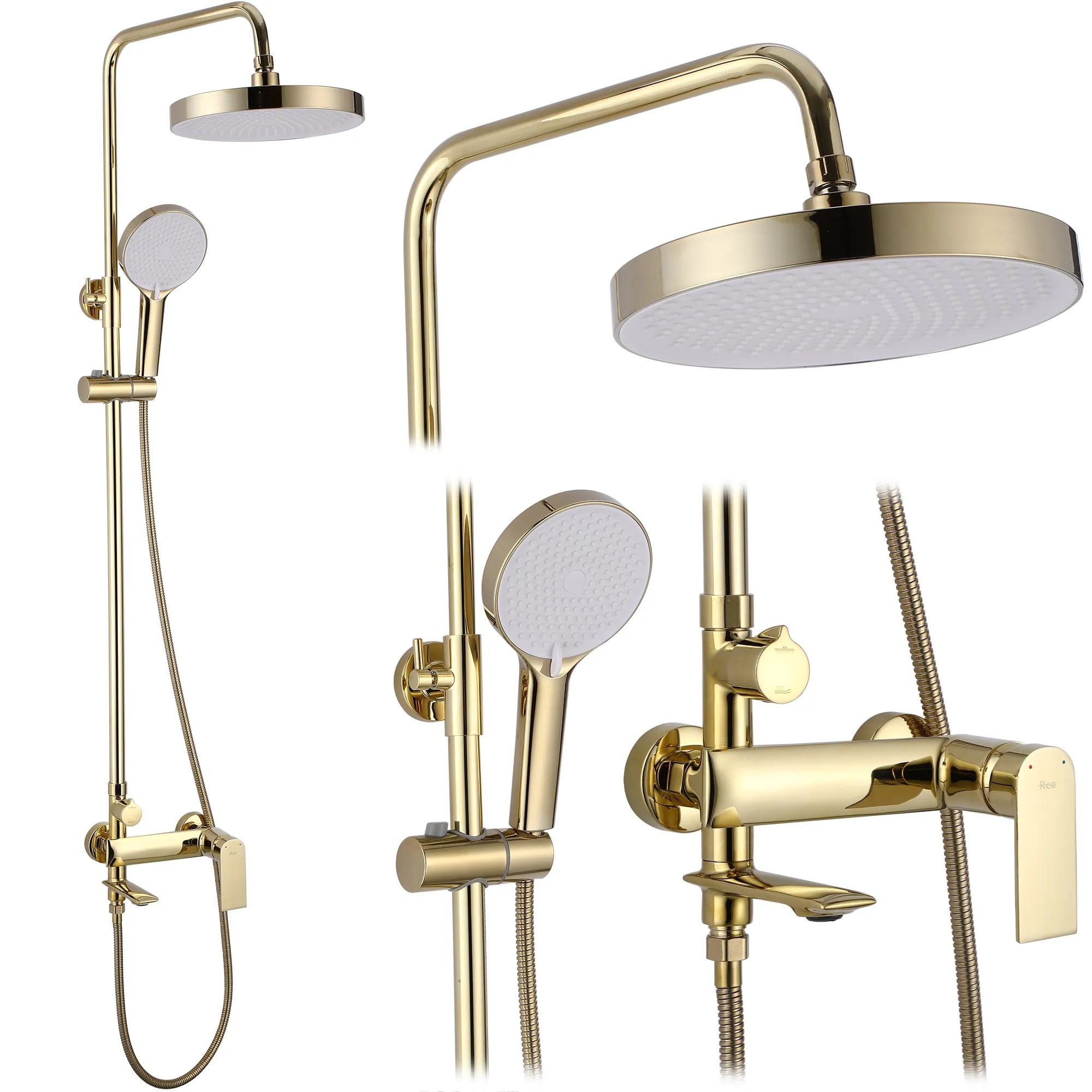 REA Duschset MY2102-78G VENETA Guld, 45x30x136cm