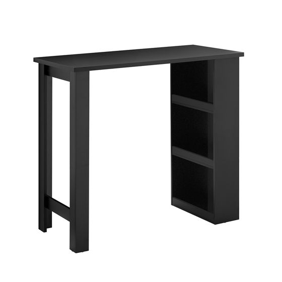 Kök och hem›ASoBuy Köksbänksbord med 3 hyllor, Högt barbord för små utrymmen, Högt bänkbord för kök, vardagsrum eller kontor, Svart, 112 x 57 x 106 cm FWT17-II-SCH
