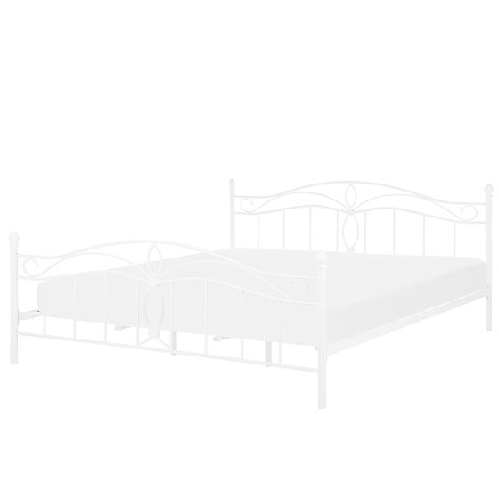 Säng med lamellram Metall ANTLIA 180 x 200 cm Vit