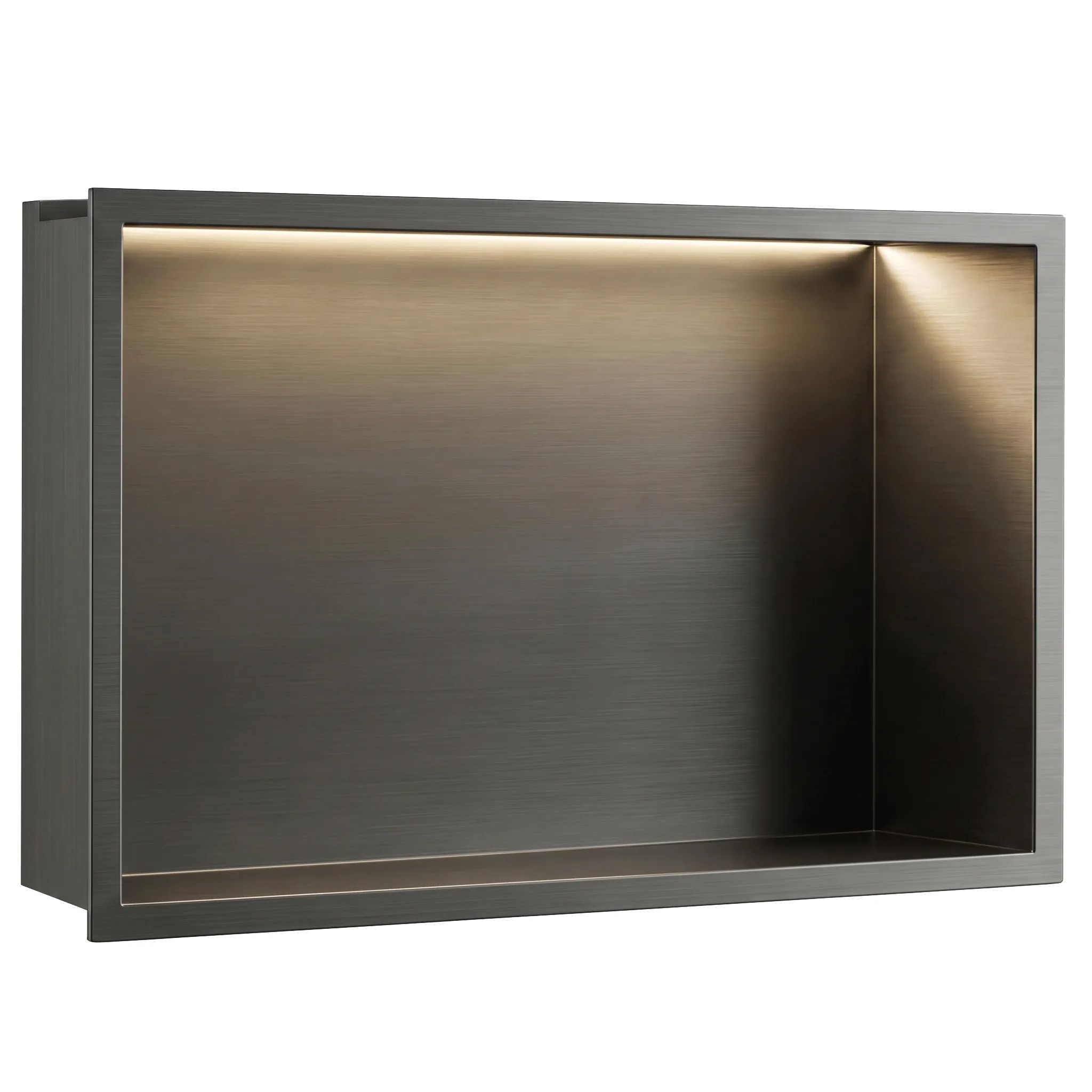 REA inbyggd badrumshylla LED 30x45 , Titan, 10x48x33cm