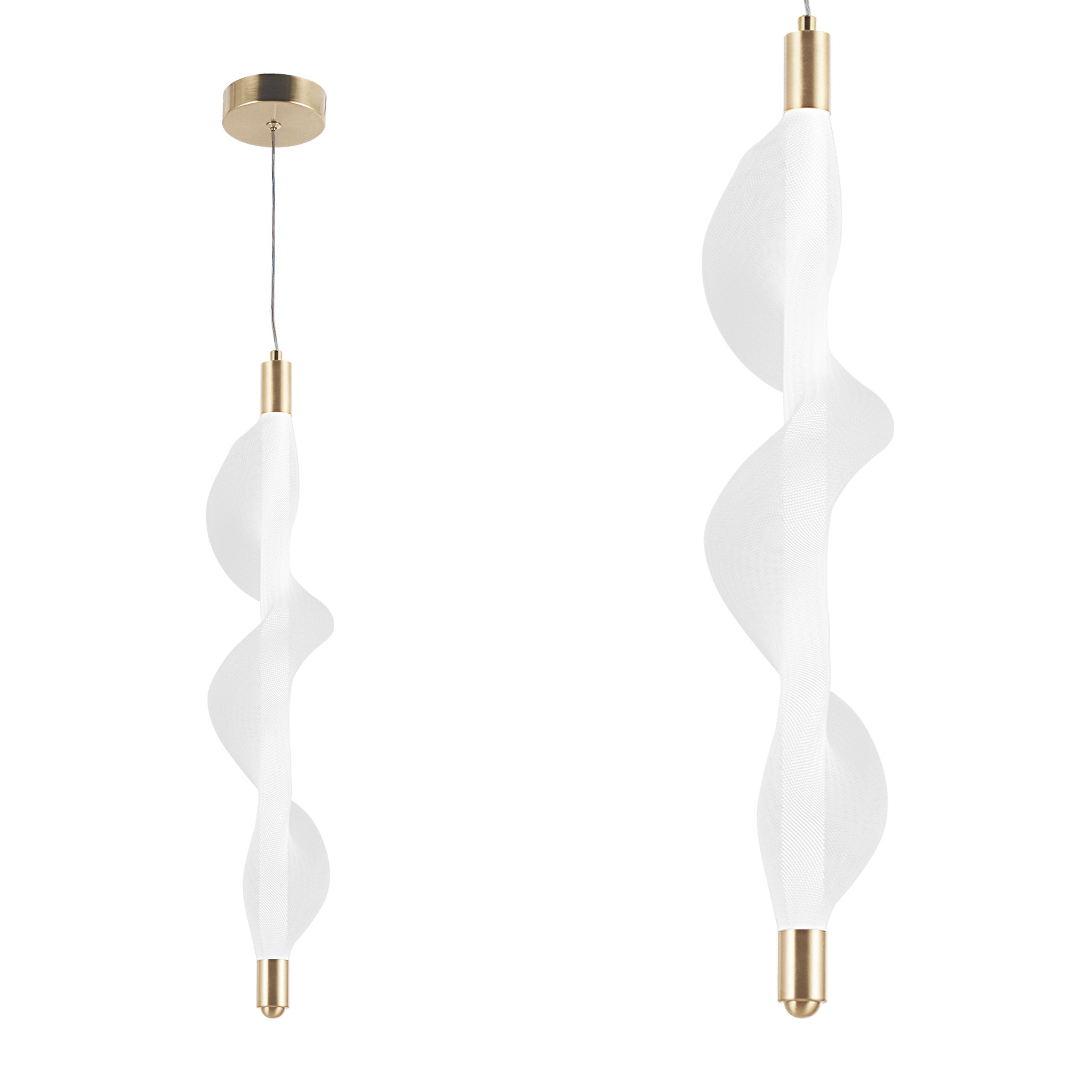 TOOLIGHT hängande taklampa LED G008-1CP Vit/Guld 42x9x42cm