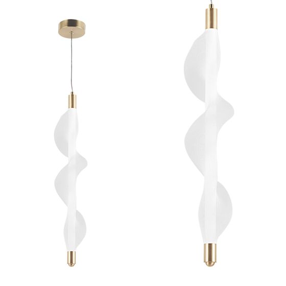TOOLIGHT hängande taklampa LED G008-1CP Vit/Guld 42x9x42cm