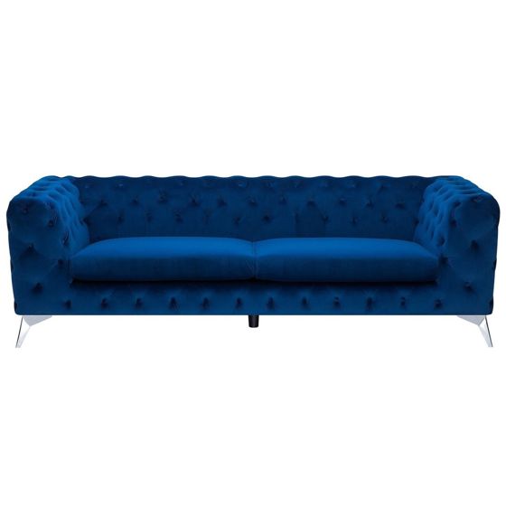 Soffa 3-sits SOTRA Sammet Marinblå