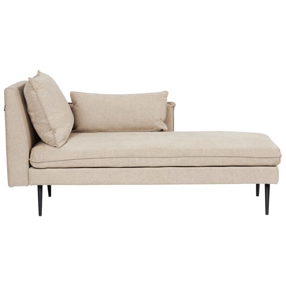Vänstervänd schäslong YERRES Beige