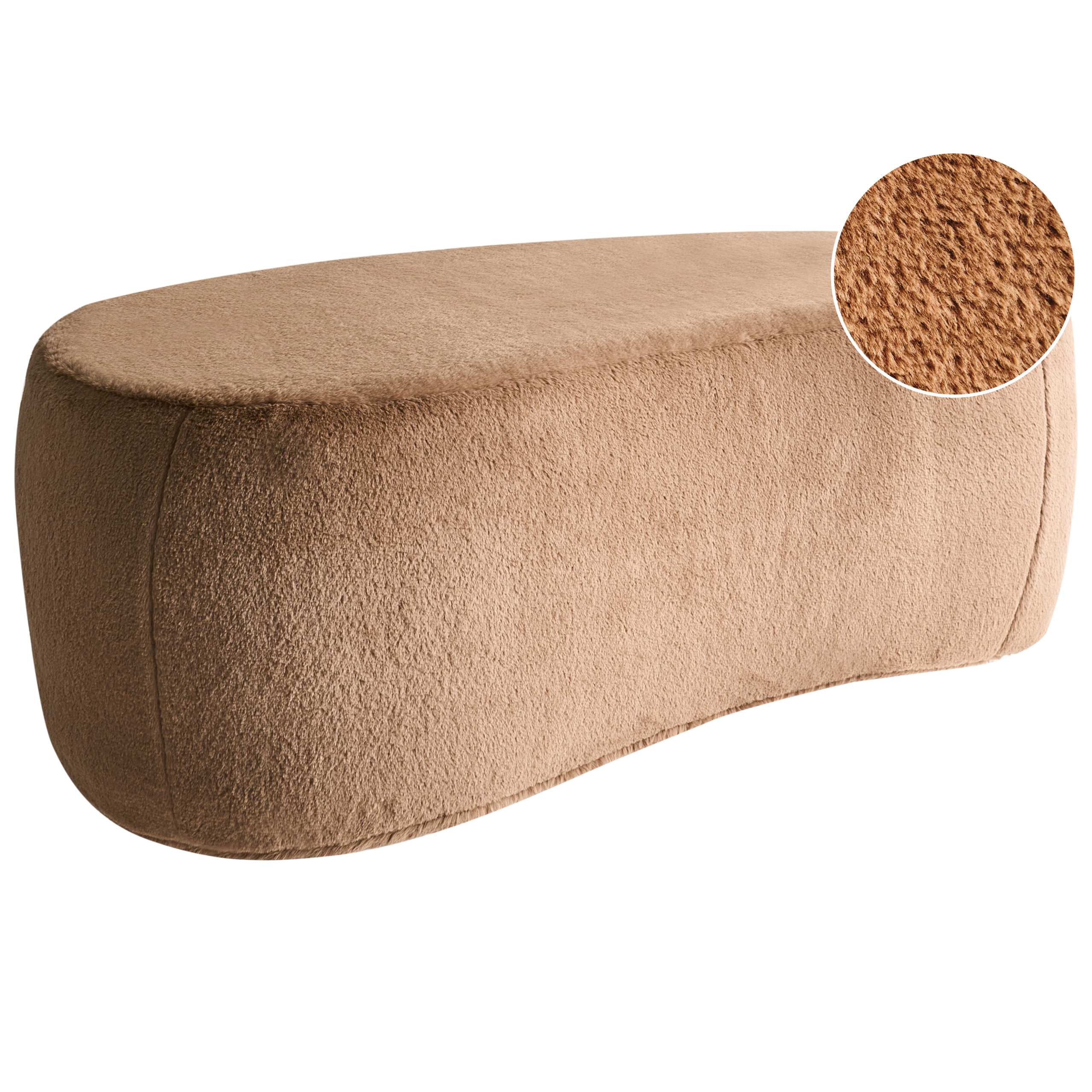 Sittpuff BAYARD Fuskpäls Ljusbrun