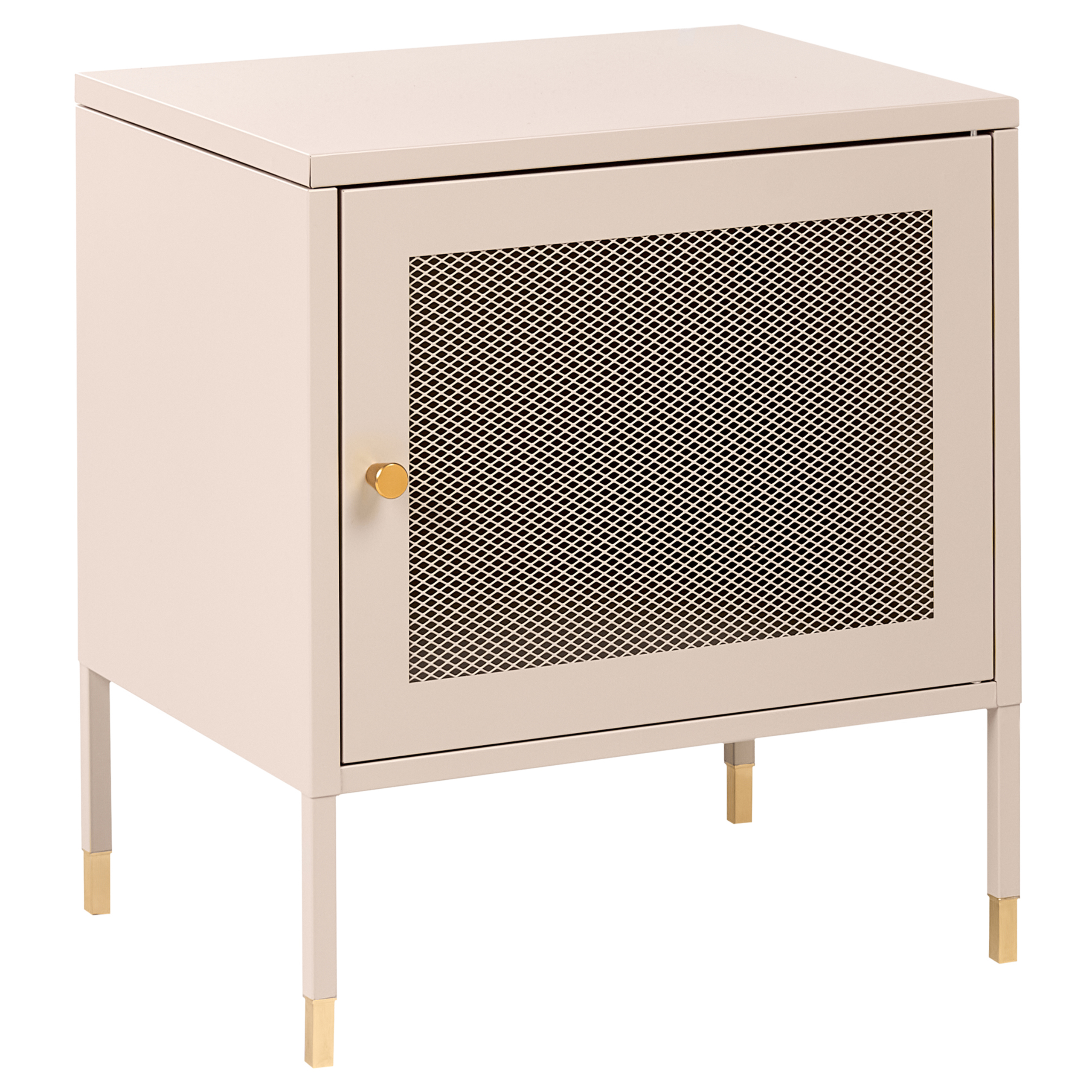 Sängbord OSSETT Metall Beige
