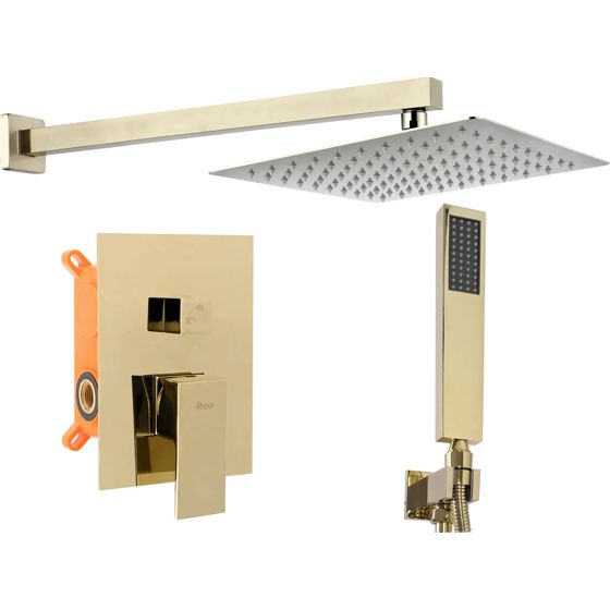 REA inbyggt duschset FENIX , Guld, 40x13x40cm